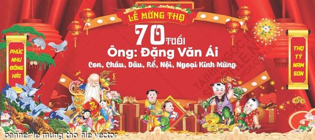 banner le mung tho file vector